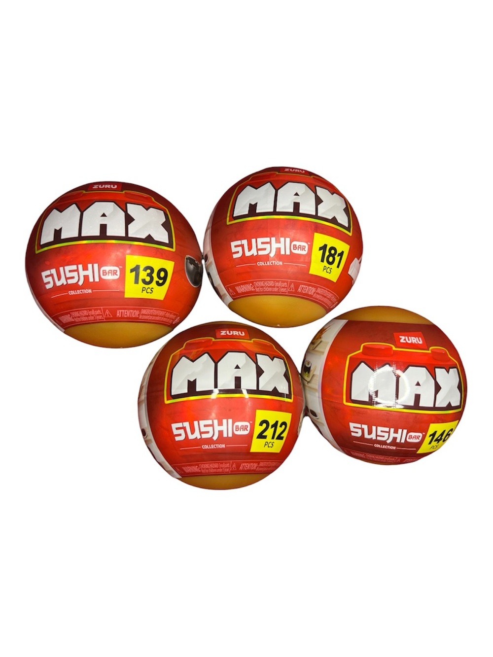 ZURU MAX Sushi Bar Building Sets Bundle of 4 NEW SEALED